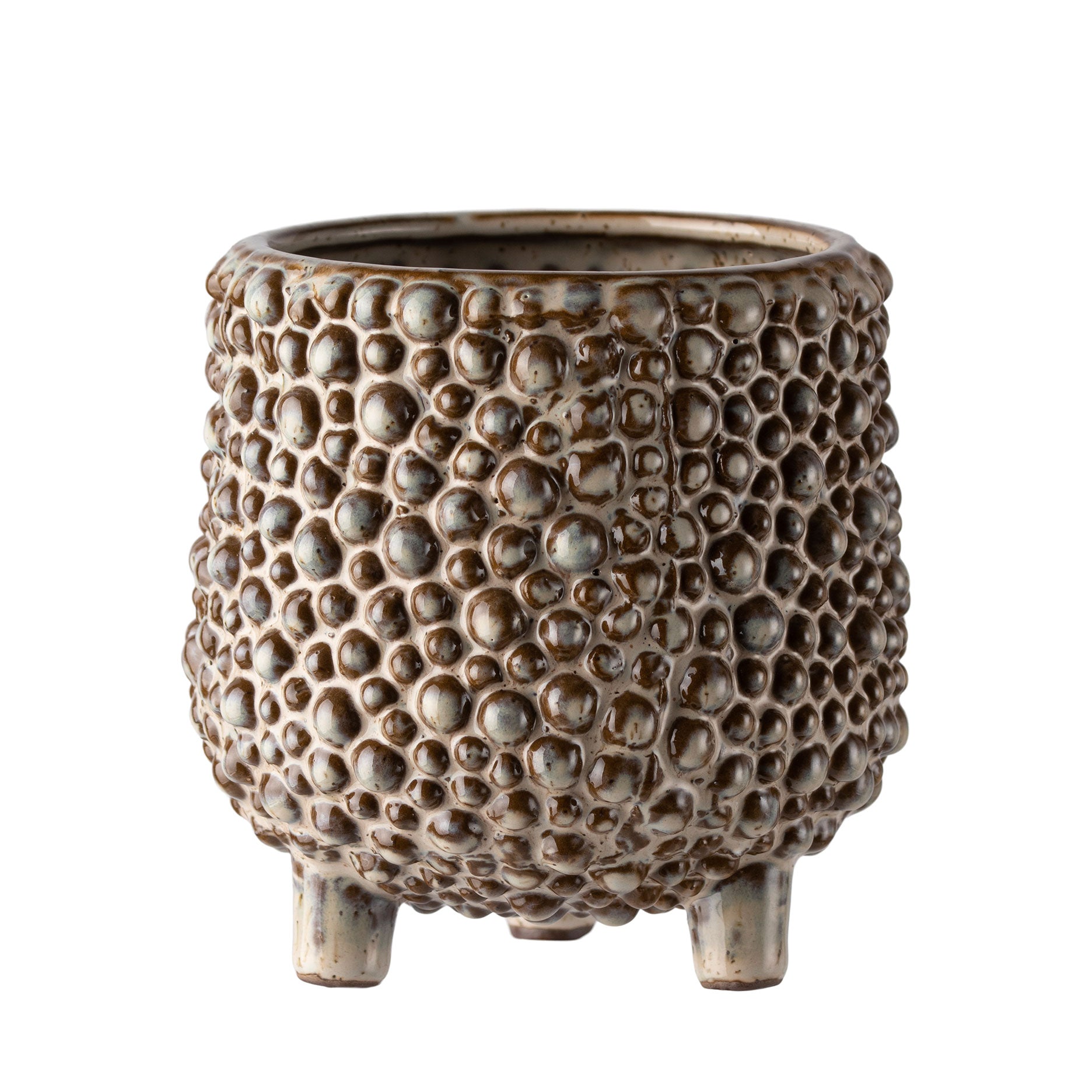 Dots Steingut-Blumentopf